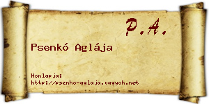 Psenkó Aglája névjegykártya